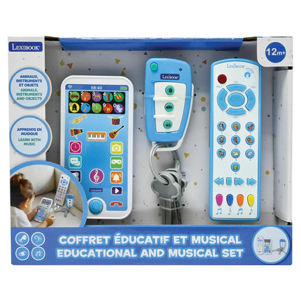 Lexibook Vzdělávací mobilní telefon, dálkové ovládání a klíčenka