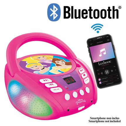 Lexibook Svítící Bluetooth CD přehrávač - Disney Princezny