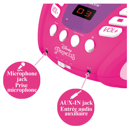 Lexibook Svítící Bluetooth CD přehrávač - Disney Princezny