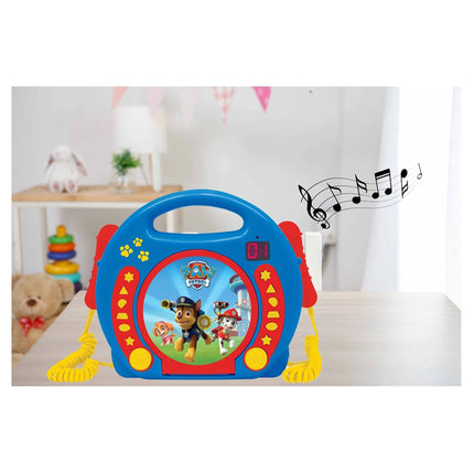 Lexibook Přenosný CD přehrávač se 2 mikrofony - Tlapková patrola