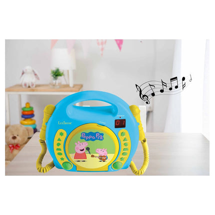 Lexibook Přenosný CD přehrávač se 2 mikrofony - Prasátko Peppa