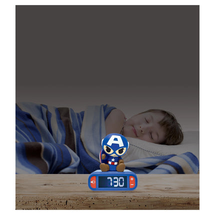 Lexibook Budík s nočním 3D světlem Captain America - Avengers