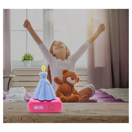 Lexibook Budík s nočním 3D světlem Popelka - Disney Princezny