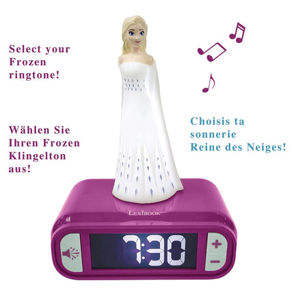 Lexibook Budík s nočním 3D světlem Elsa - Ledové království