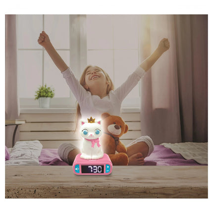 Lexibook Budík s nočním 3D světlem Kočička