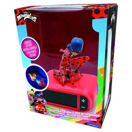 Lexibook Budík s nočním 3D světlem - Miraculous: Kouzelná Beruška a Černý kocour