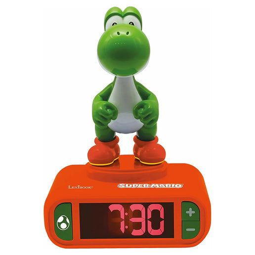 Lexibook Budík s 3D figurkou Yoshi - Super Mario