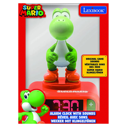 Lexibook Budík s 3D figurkou Yoshi - Super Mario