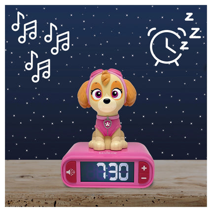 Lexibook Budík s nočním 3D světlem Skye - Tlapková patrola