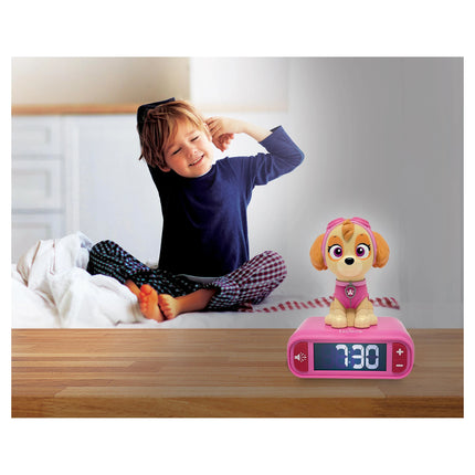 Lexibook Budík s nočním 3D světlem Skye - Tlapková patrola