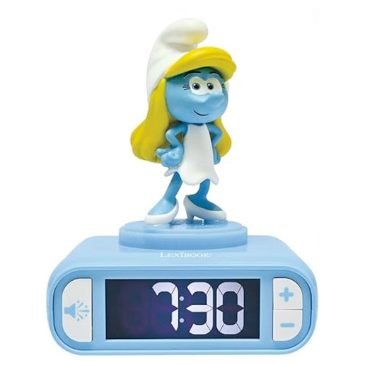 Lexibook Budík s nočním 3D světlem Šmoulinka - Šmoulové