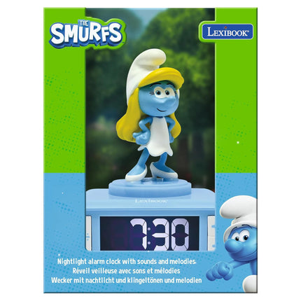 Lexibook Budík s nočním 3D světlem Šmoulinka - Šmoulové