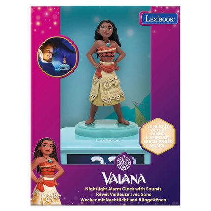 Lexibook Budík s nočním 3D světlem - Odvážná Vaiana