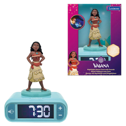 Lexibook Budík s nočním 3D světlem - Odvážná Vaiana
