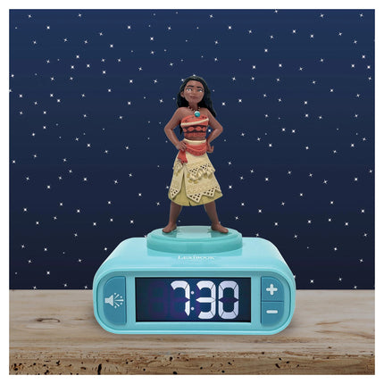 Lexibook Budík s nočním 3D světlem - Odvážná Vaiana