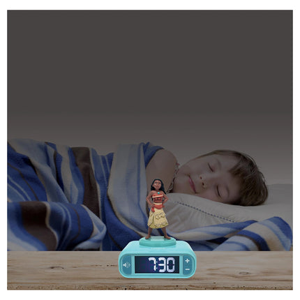 Lexibook Budík s nočním 3D světlem - Odvážná Vaiana