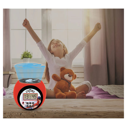 Lexibook Budík s projektorem - Miraculous: Kouzelná Beruška a Černý kocour