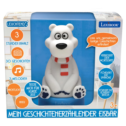 Lexibook 3D medvídek s nočním světlem vyprávějící pohádky (anglická verze)