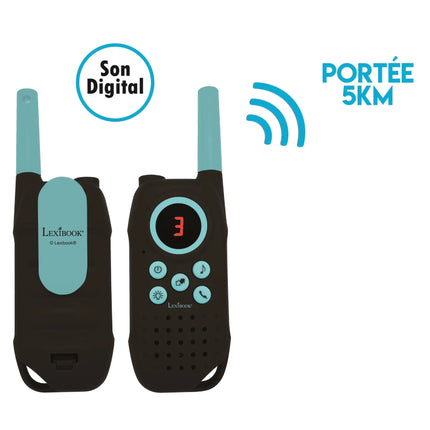 Lexibook Digitální vysílačky s dosahem až 5 km, 3 kanály