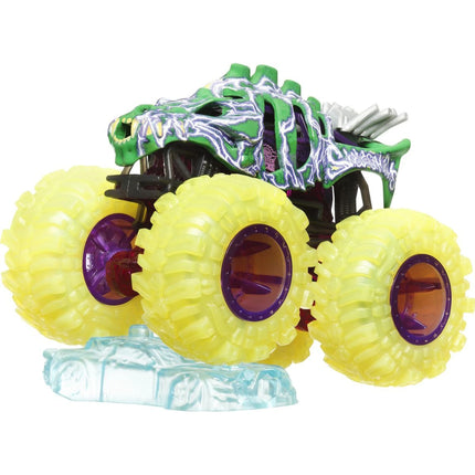 Hot Wheels Monster Trucks Power Smashers Truck Skelesaurus žlutá kola