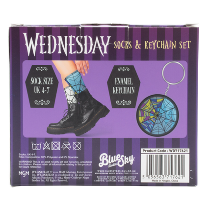 Wednesday dárkový set klíčenka a ponožky