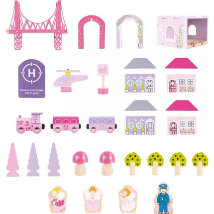 Dřevěná velká vláčkodráha princezny