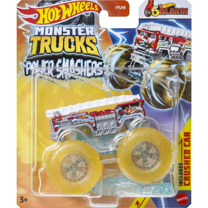 Hot Wheels Monster Trucks Power Smashers Truck hasič žlutá kola