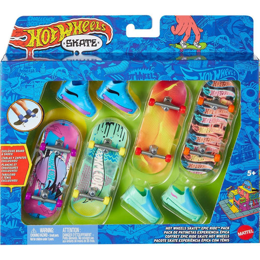 Hot Wheels Skate™ set 4 ks fingerboardů a skate bot Tony Hawk