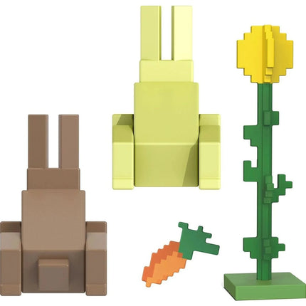 Minecraft Fgurka Rabbits Carrot and Sunflower 8 cm