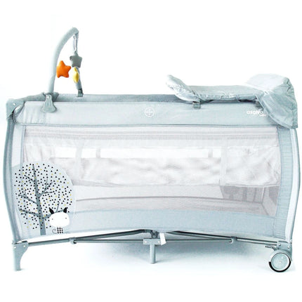 Cestovní postýlka Complet grey nordic