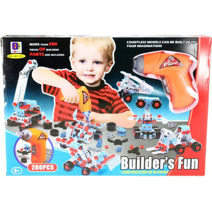 Stavebnice s vrtačkou 280 dílů
