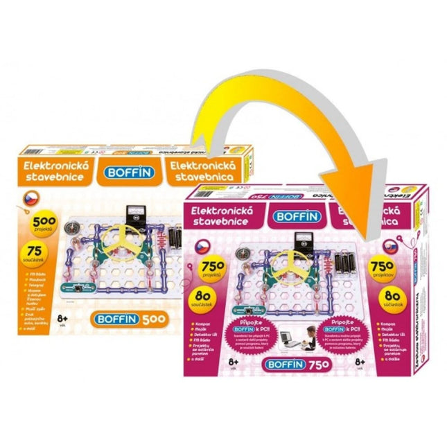 Elektronická stavebnice Boffin Rozšíření 500 na 750