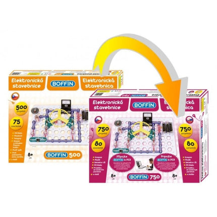 Elektronická stavebnice Boffin Rozšíření 500 na 750