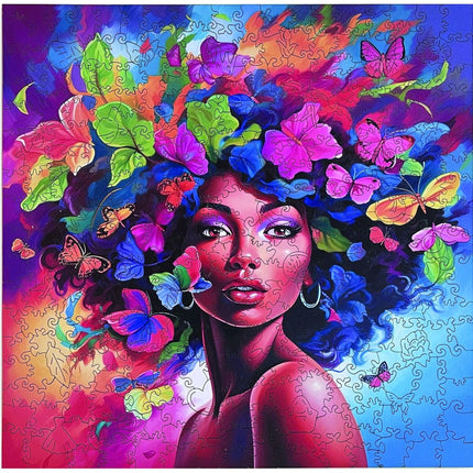 Dřevěné puzzle Květinová latina A2