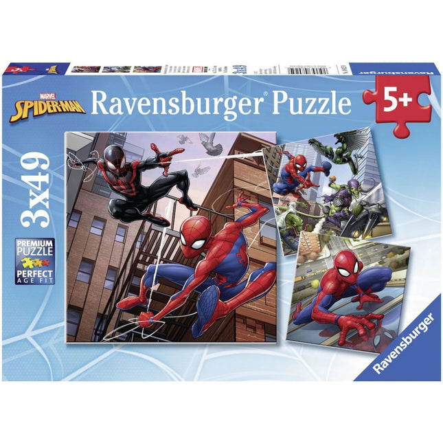 Ravensburger Puzzle: Spiderman v akci 3 x 49 dílků