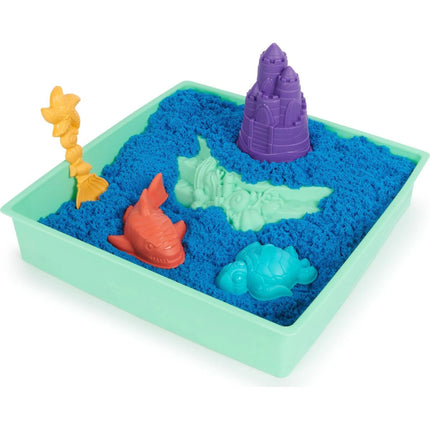 Kinetic Sand Krabice tekutého písku s podložkou modrá