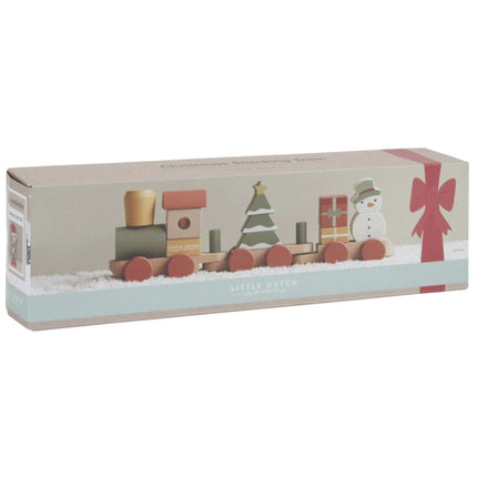 Vláček dřevěný vánoční