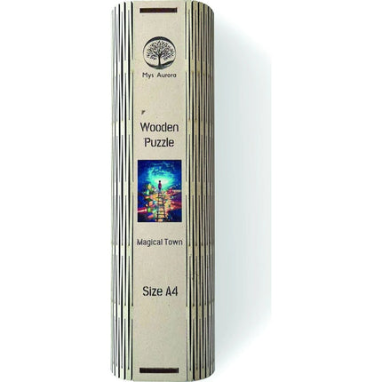 Dřevěné puzzle Kouzelné město A4