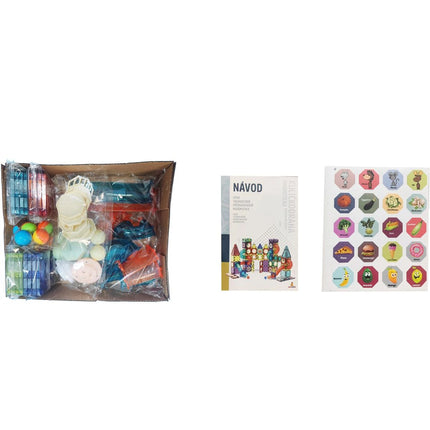 Kuličkodráha magnetická se světlem 49 ks