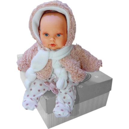 Antonio Juan 1120 Kika realistická panenka se zvuky a měkkým látkovým tělem 27 cm