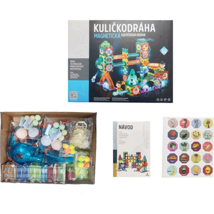 Kuličkodráha magnetická se světlem 150 ks (279)