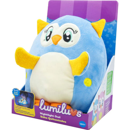 Sova Lumiluvs plyšová modrá 25 cm