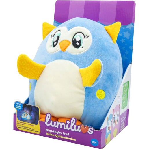 Sova Lumiluvs plyšová modrá 25 cm