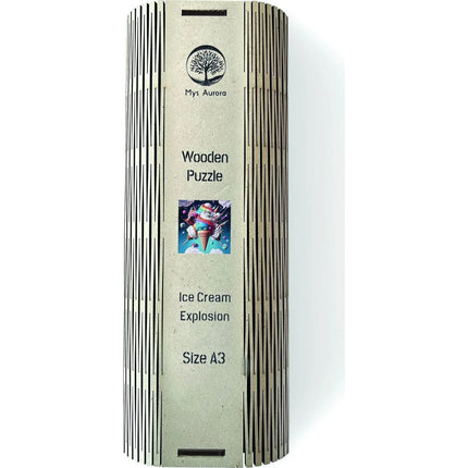 Dřevěné puzzle Zmrzlinová exploze A3