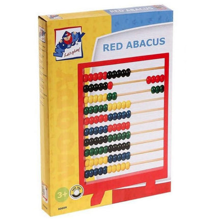 Dřevěné počítadlo červené