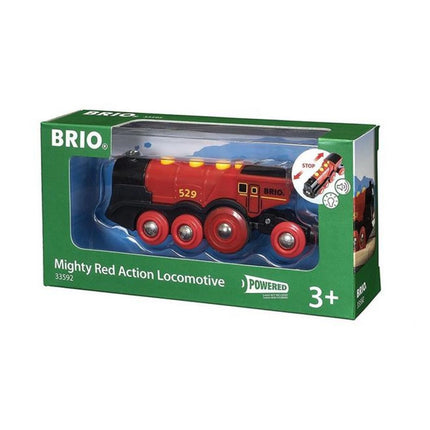 BRIO Mohutná elektrická červená lokomotiva se světly