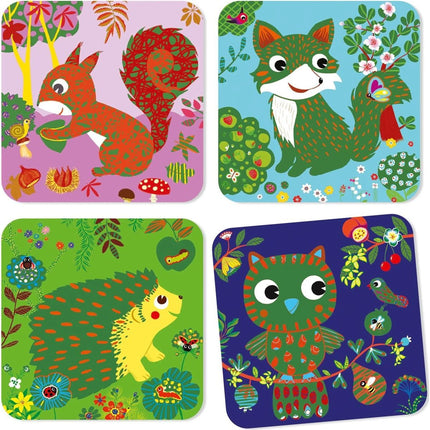 Djeco Vyškrabávací obrázky Lesní kamarádi