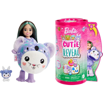 Barbie Cutie Reveal Chelsea v kostýmu Zajíček ve fialovém kostýmu Koala