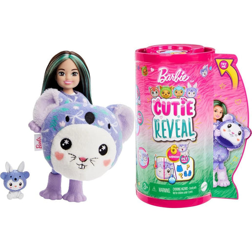 Barbie Cutie Reveal Chelsea v kostýmu Zajíček ve fialovém kostýmu Koala