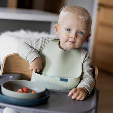 Silikonový bryndák s kapsou Pistachio